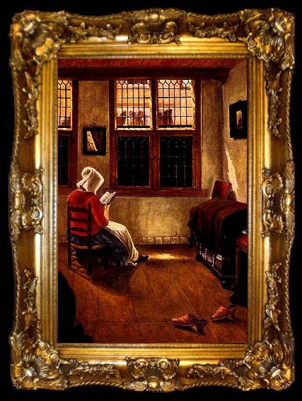 framed  Pieter Janssens Woman Reading, ta009-2